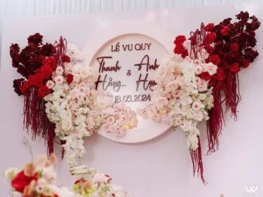 Nhà tổ chức đám cưới và cung cấp dịch vụ cưới trọn gói 2 Trang Trí Nhà Lễ Gia Tiên Tông Màu Hồng